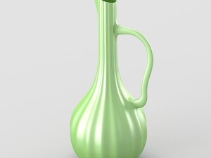 shiny decorative jar in green tones 3D Modell