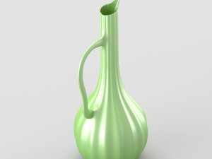 shiny decorative jar in green tones 3D Modell