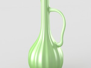 shiny decorative jar in green tones 3D Modell