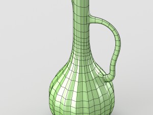 shiny decorative jar in green tones 3D Modell
