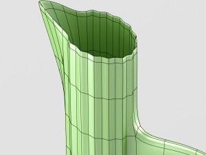 shiny decorative jar in green tones 3D Modell