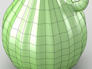 shiny decorative jar in green tones 3D Modell