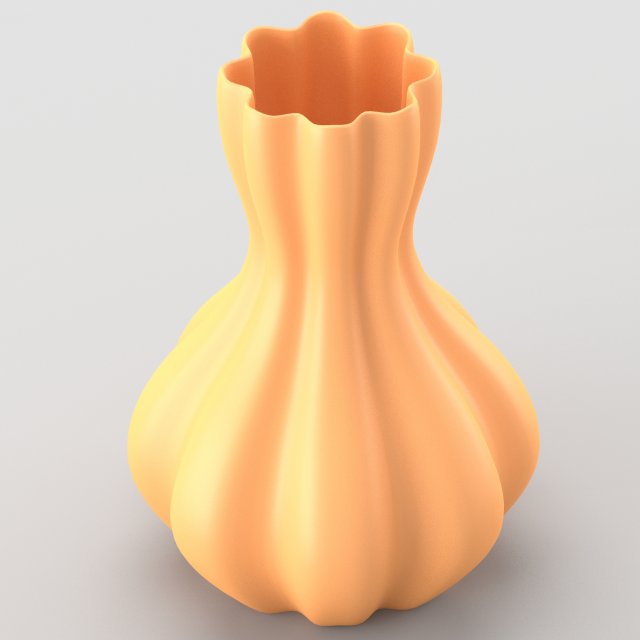 decorative jar in light beige color 3D Модель .c4d .max .obj .3ds .fbx .stl .blend 