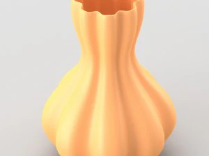 açık bej renkte dekoratif kavanoz 3D Model