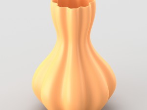 decorative jar in light beige color 3D Модель