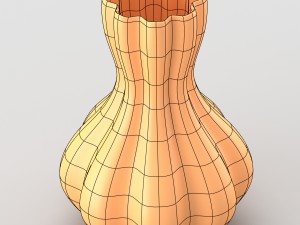 decorative jar in light beige color 3D Модель