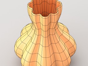 decorative jar in light beige color 3D Модель