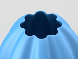 shiny decorative vase in blue tones 3D Model