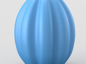 shiny decorative vase in blue tones 3D Model