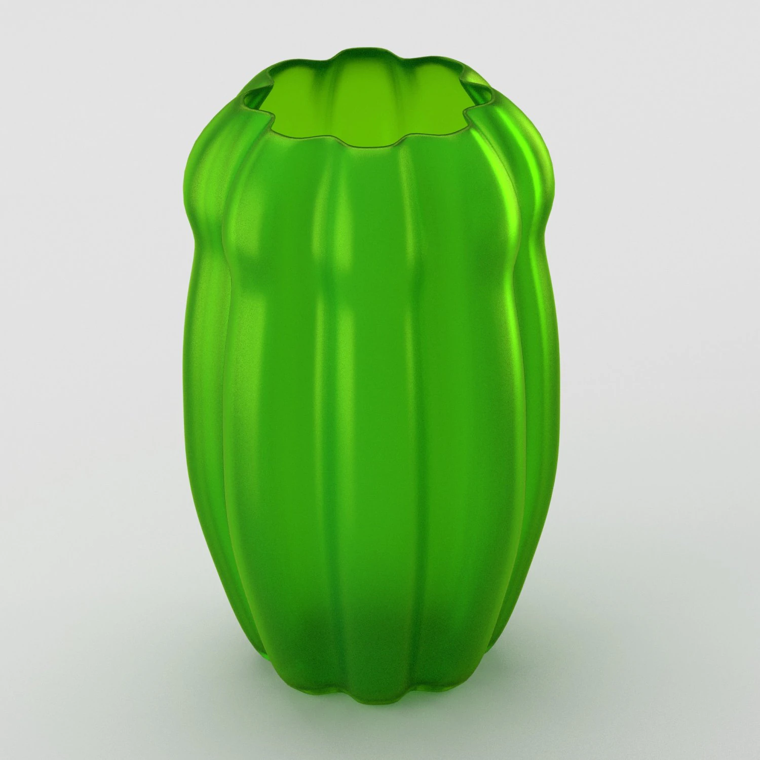 decorative matte glass vase in green tones 3D Model .c4d .max .obj .3ds .fbx .stl .blend