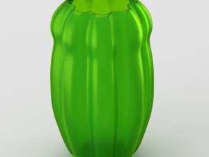 decorative matte glass vase in green tones 3D Model