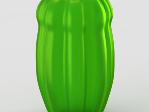 decorative matte glass vase in green tones Modelo 3D