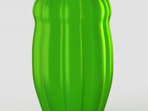 decorative matte glass vase in green tones Modelo 3D