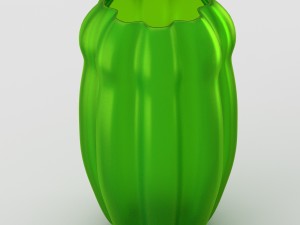 decorative matte glass vase in green tones Modelo 3D