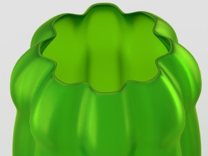 decorative matte glass vase in green tones Modelo 3D