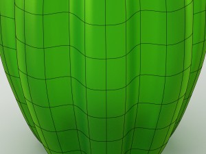 decorative matte glass vase in green tones Modelo 3D