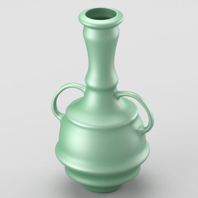 decorative shiny vase in green tones 3D मॉडल .c4d .max .obj .3ds .fbx .stl .blend 
