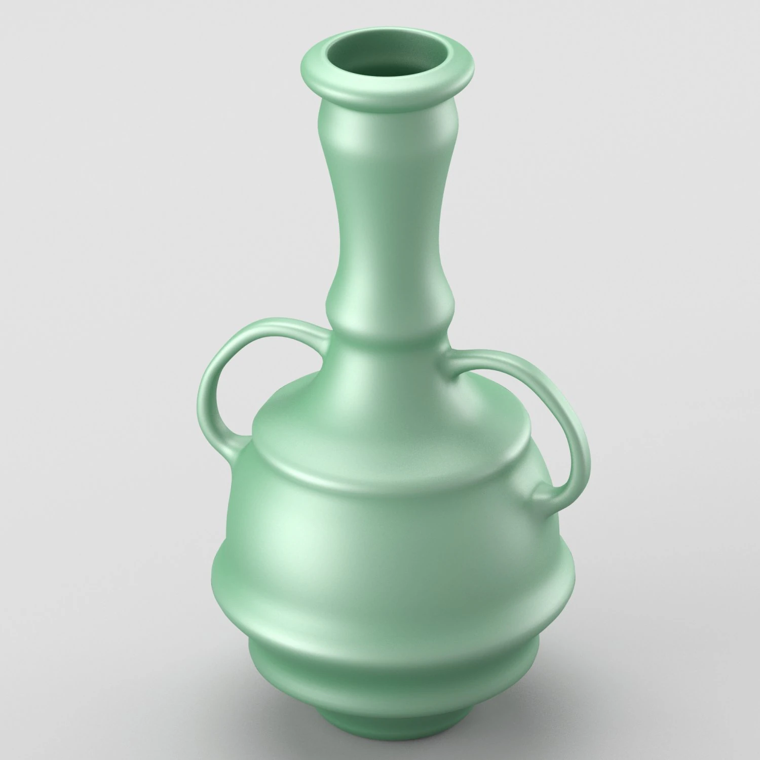decorative shiny vase in green tones 3D Model .c4d .max .obj .3ds .fbx .stl .blend 