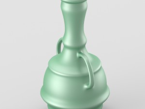 decorative shiny vase in green tones 3D मॉडल