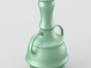 decorative shiny vase in green tones 3D Model