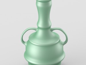 decorative shiny vase in green tones 3D मॉडल