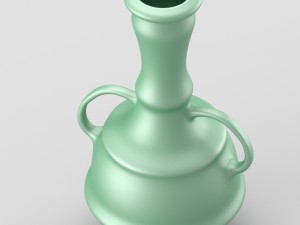 decorative shiny vase in green tones 3D मॉडल