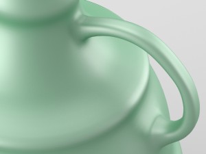 decorative shiny vase in green tones 3D मॉडल