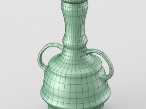 decorative shiny vase in green tones 3D मॉडल