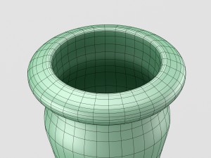 decorative shiny vase in green tones 3D मॉडल