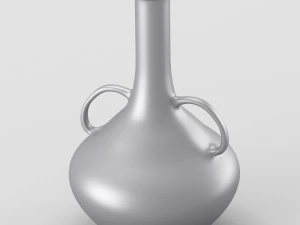 pote decorativo prateado brilhante com duas al&ccedil;as Modelo 3D