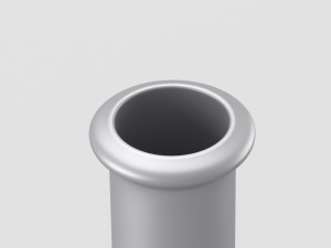 decorative shiny silver jar with two handles Model 3D
