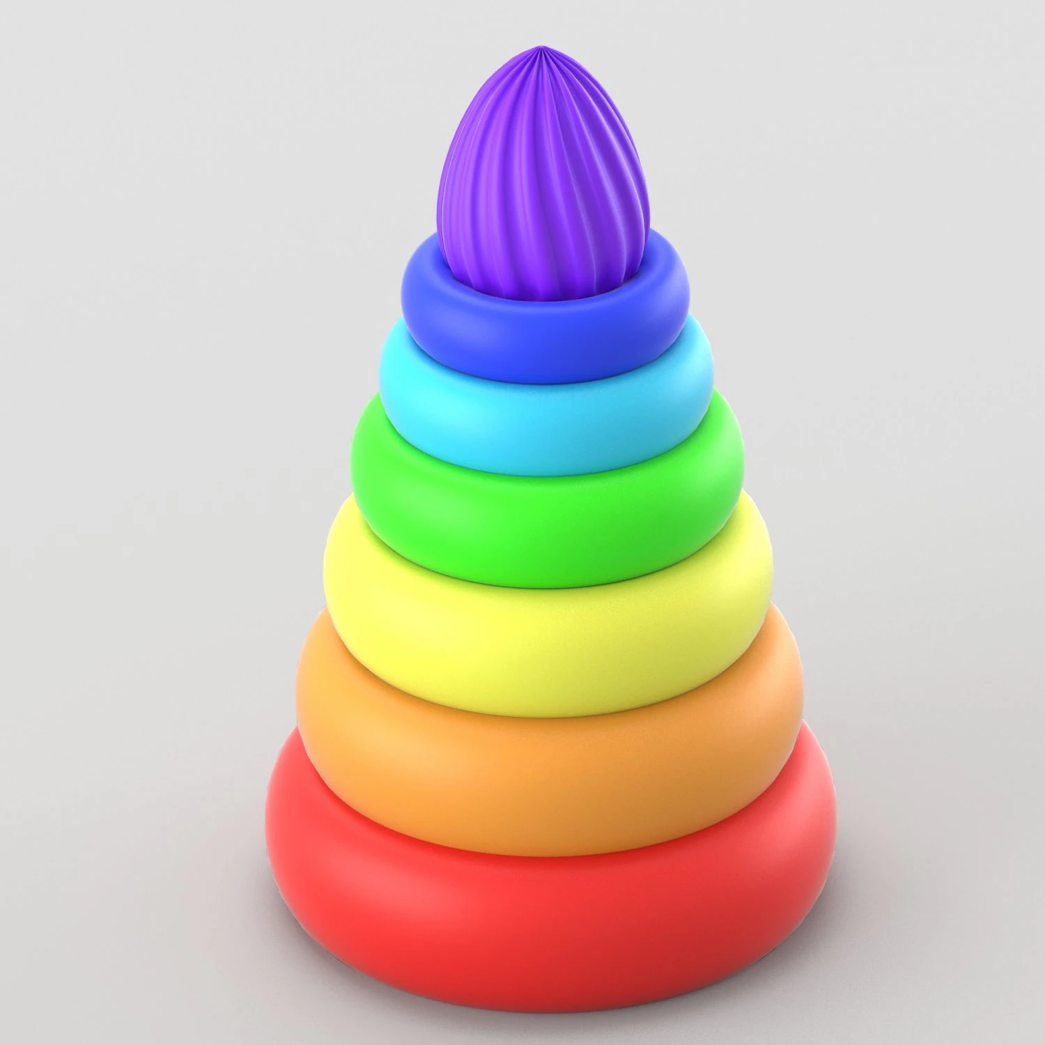 pyramide toy for children in vivid colors 3D Model .c4d .max .obj .3ds .fbx .stl .blend 