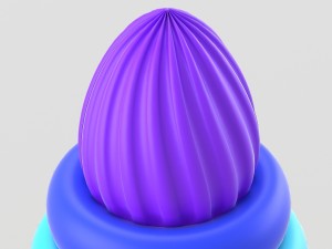 pyramide toy for children in vivid colors 3D Model