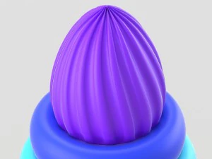 pyramide toy for children in vivid colors 3D Model