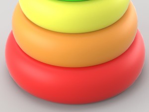 pyramide toy for children in vivid colors 3D Model