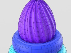 pyramide toy for children in vivid colors 3D Model