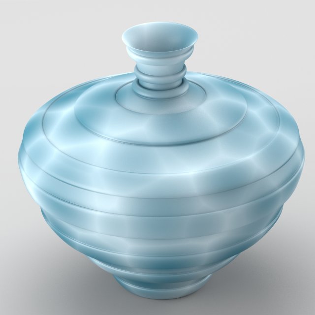decorative spotted vase in cold tones 3D Model .c4d .max .obj .3ds .fbx .stl .blend 