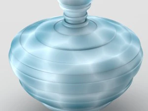 dekoracyjny wazon w kropki w zimnych odcieniach Model 3D