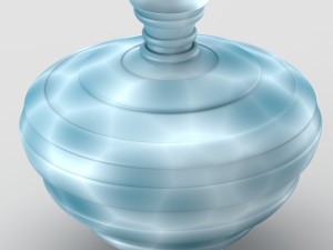 decorative spotted vase in cold tones 3D Model