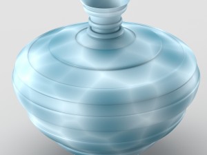 decorative spotted vase in cold tones 3D Model