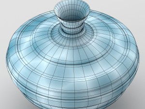 decorative spotted vase in cold tones 3D Model