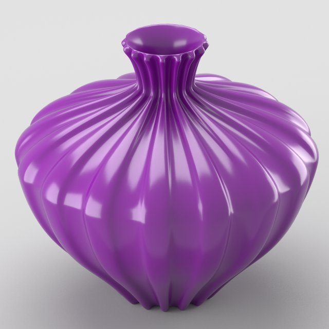 shiny decorative vase in purple tones 3D Модель .c4d .max .obj .3ds .fbx .stl .blend 