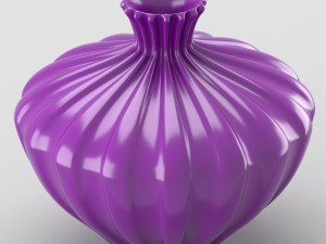 shiny decorative vase in purple tones 3D Модель