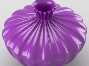 shiny decorative vase in purple tones 3D Модель