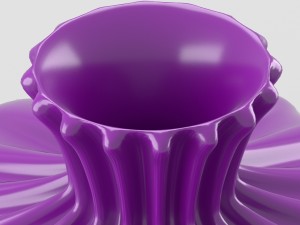 shiny decorative vase in purple tones 3D Модель