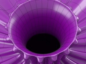 shiny decorative vase in purple tones 3D Модель