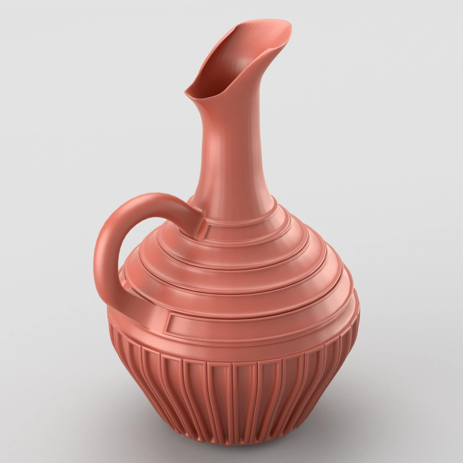 jarra decorativa com al&ccedil;a em cores terracota Modelo 3D .c4d .max .obj .3ds .fbx .stl .blend 