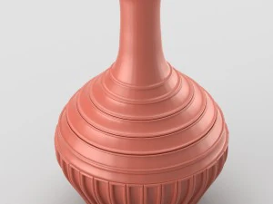 jarra decorativa com al&ccedil;a em cores terracota Modelo 3D