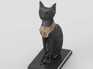 estatueta de deusa eg&iacute;pcia bastet Modelo 3D