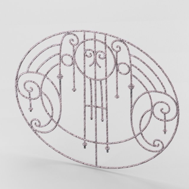 decorative wrought iron lattice in retro style Model 3D .c4d .max .obj .3ds .fbx .stl .blend 
